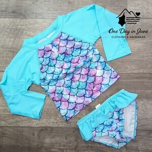 Amzbrly Long Sleeve Rashguard Bikini Swimsuit Size M